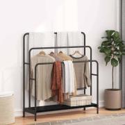 vidaXL Klädställning Svart ek 90 x 30 x 100.5 cm Konstruerat trä