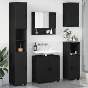 vidaXL Badrumsmöbelset 5 pcs Svart 61 x 35 x 64 cm Konstruerat trä