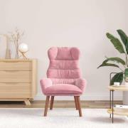 vidaXL Avkopplande stol Rosa 69 x 74 x 93 cm Sammet