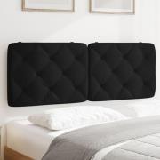 vidaXL Headboard Cushion Black 120 cm Velvet