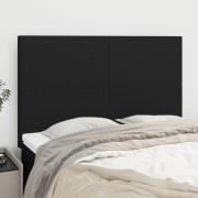 vidaXL Sänggavel svart 144x5x118/128 cm tyg