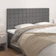 vidaXL Sänggavel grå 180x5x118/128 cm konstläder
