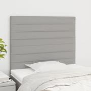 vidaXL Sänggavel ljusgrå 100x5x118/128 cm tyg