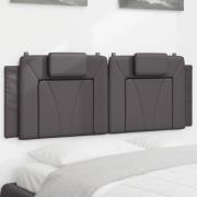 vidaXL Headboard Cushion "Viana" Grey 120 cm Faux Leather