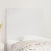 vidaXL Sänggavel vit 90x5x118/128 cm konstläder