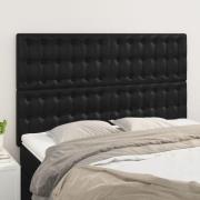 vidaXL Huvudgavel svart 144x5x118/128 cm konstläder