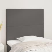 vidaXL Sänggavel grå 100x5x118/128 cm konstläder