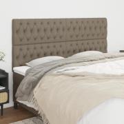 vidaXL Sänggavel taupe 180x7x118/128 cm tyg