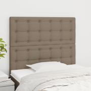 vidaXL Sänggavel taupe 100x5x118/128 cm tyg