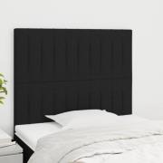 vidaXL Sänggavel svart 90x5x118/128 cm tyg