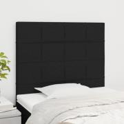 vidaXL Sänggavel svart 80x5x118/128 cm tyg