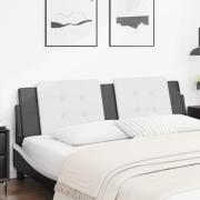 vidaXL Headboard Cushion "Zadar" White and Black 180 cm Faux Leather