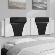 vidaXL Headboard Cushion "Viana" White and Black 180 cm Faux Leather