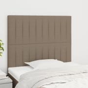 vidaXL Sänggavel taupe 90x5x118/128 cm tyg