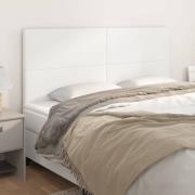 vidaXL Huvudgavel vit 160x5x118/128 cm konstläder