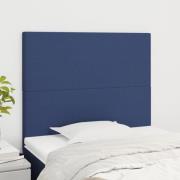 vidaXL Sänggavel blå 80x5x118/128 cm tyg