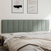 vidaXL Headboard Cushion "Hanko" Light Grey 200 cm Velvet