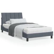 vidaXL Bed with Mattress "Hanko" Dark Grey 100x200 cm Velvet