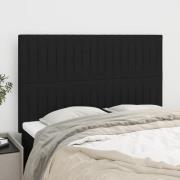 vidaXL Sänggavel svart 144x5x118/128 cm tyg