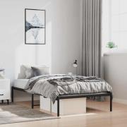 vidaXL Sängram metall svart 100x200 cm