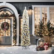 vidaXL Konstgjord julgran Grön 210 cm PVC och stål och plast