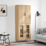 vidaXL Högskåp sonoma-ek 69,5x34x180 cm konstruerat trä