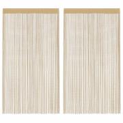 vidaXL Trådgardiner 2 st 100x250 cm beige