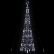 vidaXL LED julgran med spikar 1534 LED kallvit 500 cm