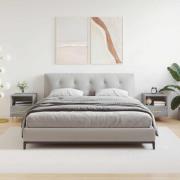 vidaXL Sängbord 2 st grå sonoma 40x35x47,5 cm konstruerat trä