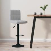 vidaXL Barstol ljusgrå sammet