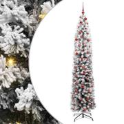 vidaXL Konstgjord julgran Grön 210 cm PVC och stål och plast