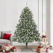 vidaXL Konstgjord julgran med 300 LED-lampor Grön 160 x 160 x 240 cm