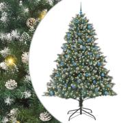 vidaXL Konstgjord julgran med 300 LED-lampor Grön 160 x 160 x 240 cm