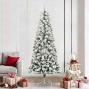 vidaXL Plast Hingad Julgran med LED -remsljus 240 cm PVC