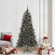 vidaXL Konstgjord julgran med 300 LED-lampor Grön 114 x 114 x 210 cm