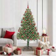 vidaXL Julgran med 300 LED-lampor med stativ Grön 180 cm PVC
