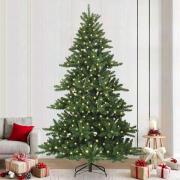 vidaXL Plast Hingad Julgran med 300 LED-lampor med stativ 240 cm PVC