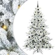 vidaXL Plast Hingad Julgran med 300 LED-lampor med stativ 210 cm PVC