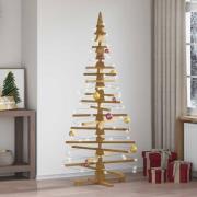 vidaXL Träjulgran med stativ Brun 180 cm Massiv furu