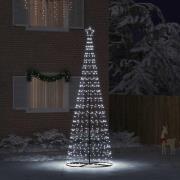 vidaXL LED Julgran med 800 LED-lampor med stativ Kallvit 400 cm Järn