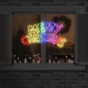 vidaXL Julskylt med 240 LED-lampor Flerfärgsdesign 100 x 50 cm PVC