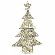 vidaXL Julgran med 120 LED-lampor Varmvit 120 cm Rotting