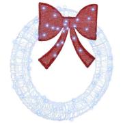 vidaXL Krans med 60 LED-lampor Kallvit 76 x 8.5 x 76 cm Akryl