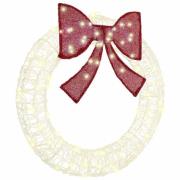 vidaXL Krans med 80 LED-lampor Varmvit 90 cm Akryl