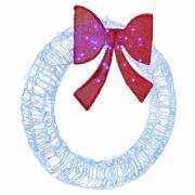 vidaXL Krans med 80 LED-lampor Blå 90 cm Akryl