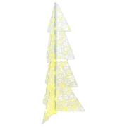 vidaXL Julgran med 100 LED-lampor Varmvit 120 cm Akryl