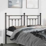 vidaXL Huvudgavel metall svart 135 cm