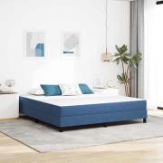vidaXL Sängmadrass med madrass Blå 180 x 200 cm tyg