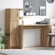 vidaXL Skrivbord med förvaring 2 pcs artisan ek 102 x 50 x 124 cm