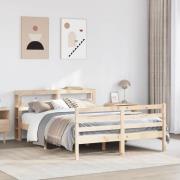 vidaXL Sängram utan madrass 140x190 cm massiv furu